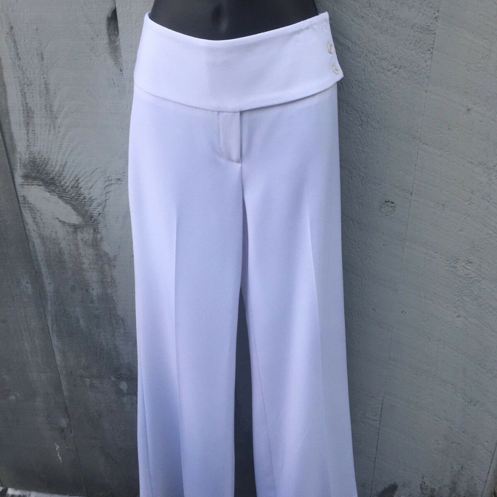 Margarete M White Lined Long Pant Size 10 NWT